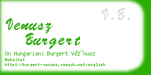 venusz burgert business card